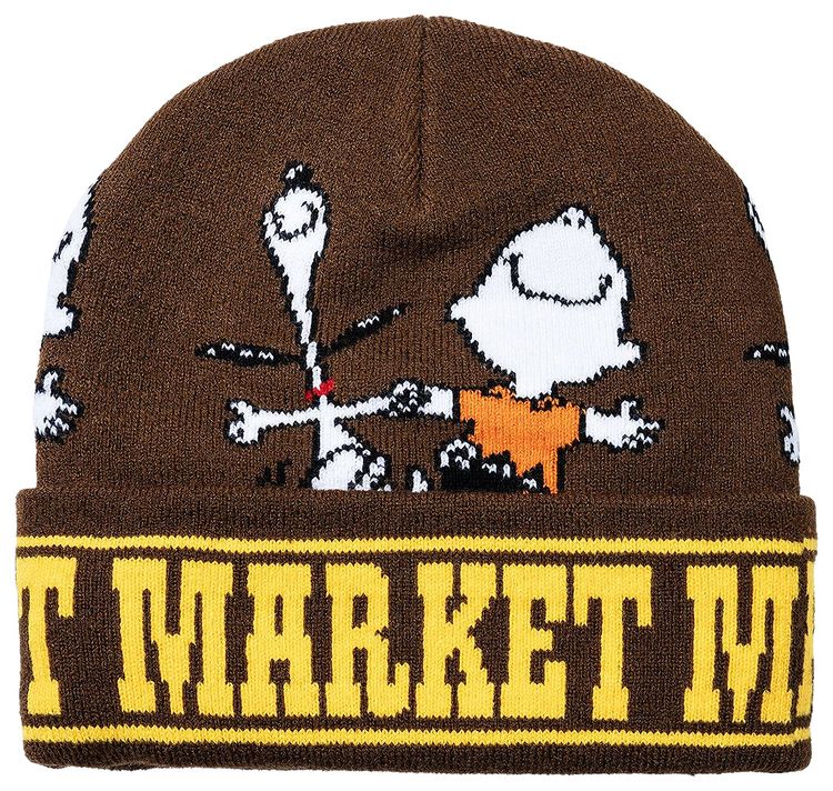 Market Peanuts Dancing Beanie Brown