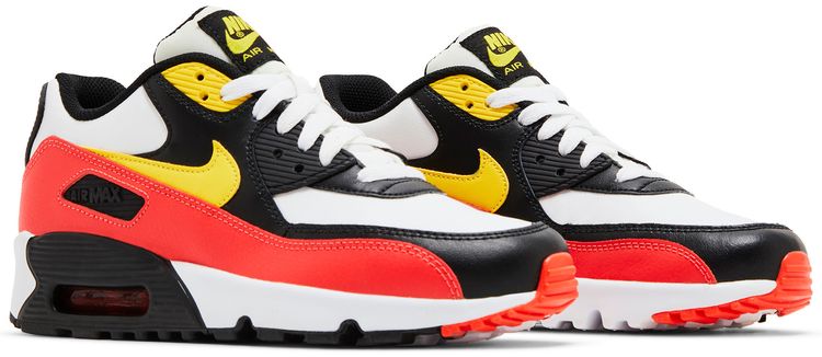 Nike Air Max 90 Leather GS Chrome Yellow Black Crimson