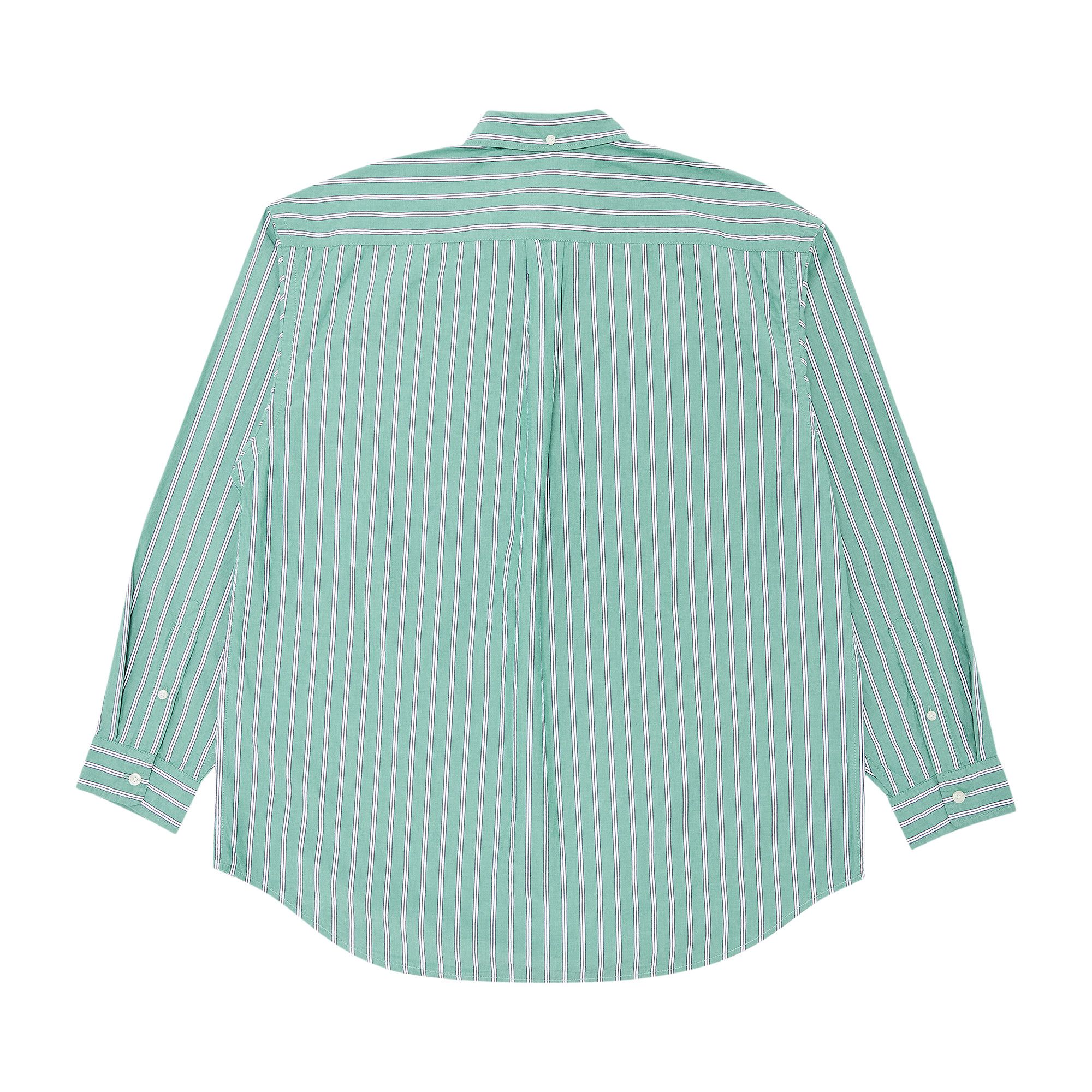 【特別送料無料！】 Stripe Fit Loose Supreme Shirt M green トップス