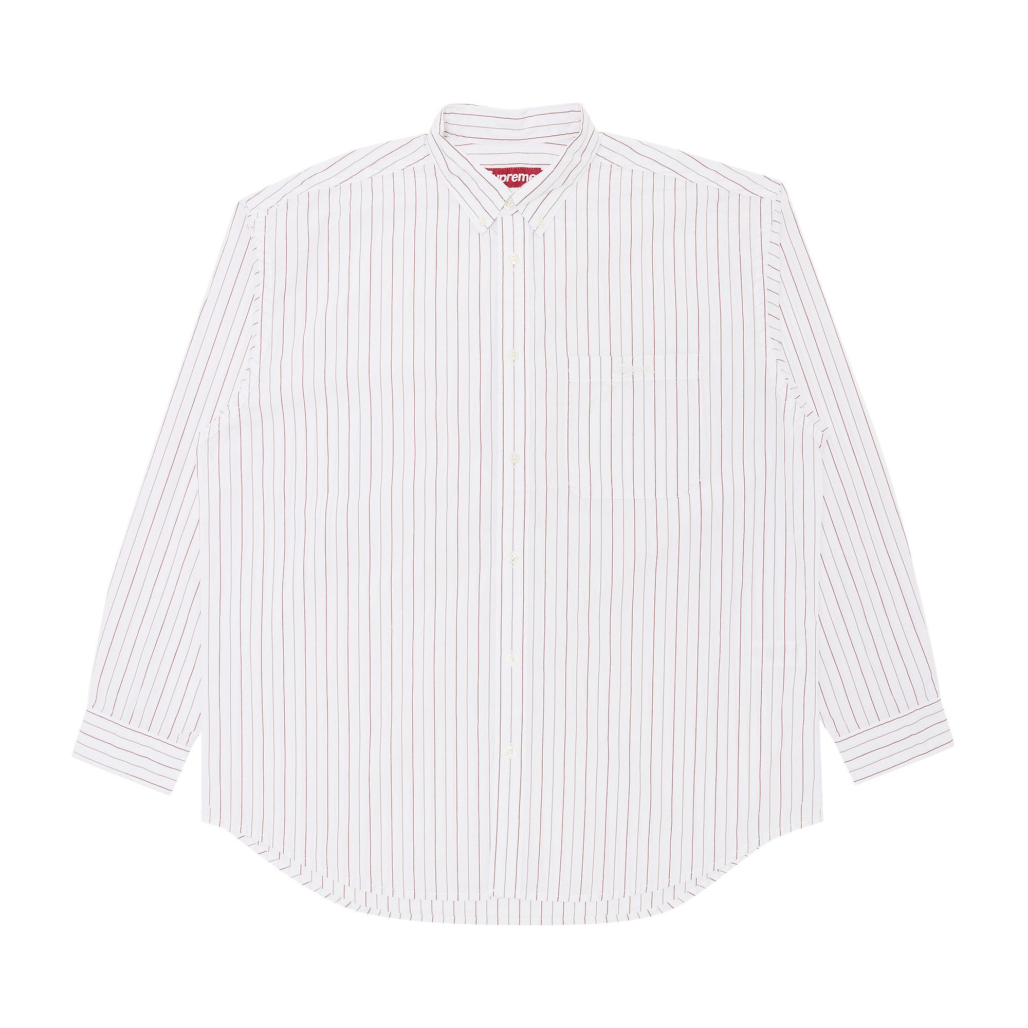 Buy Supreme Loose Fit Stripe Shirt 'White' - FW24S33 WHITE | GOAT