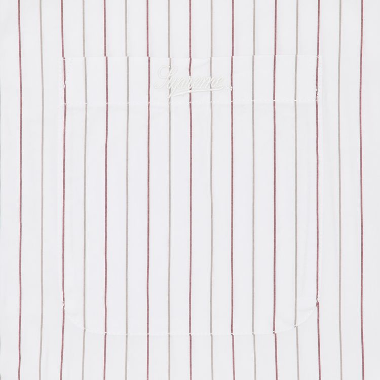 Supreme Loose Fit Stripe Shirt White