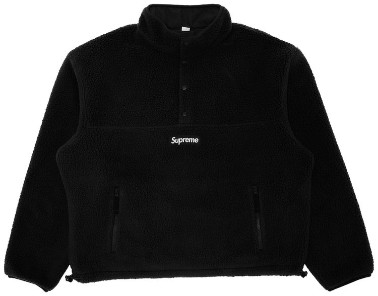 Supreme Polartec Shearling Reversible Pullover Black