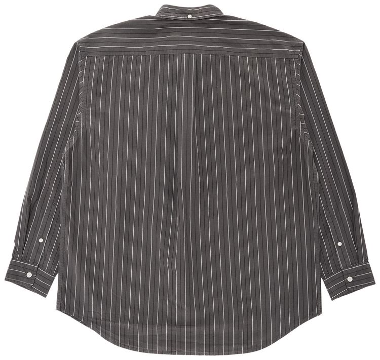 Supreme Loose Fit Stripe Shirt Grey - ワークシャツ