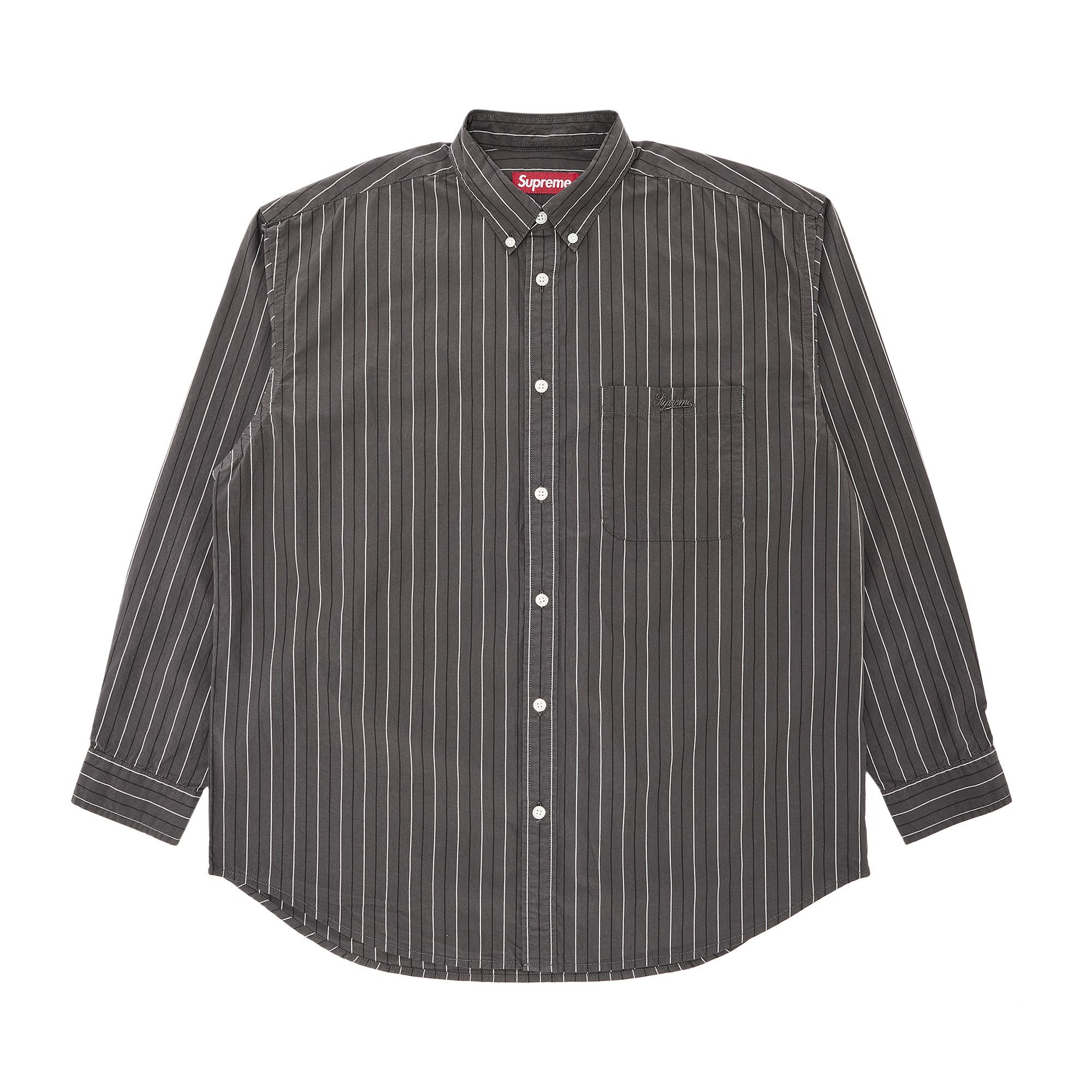 Buy Supreme Loose Fit Stripe Shirt 'Grey' - FW24S33 GREY | GOAT IT
