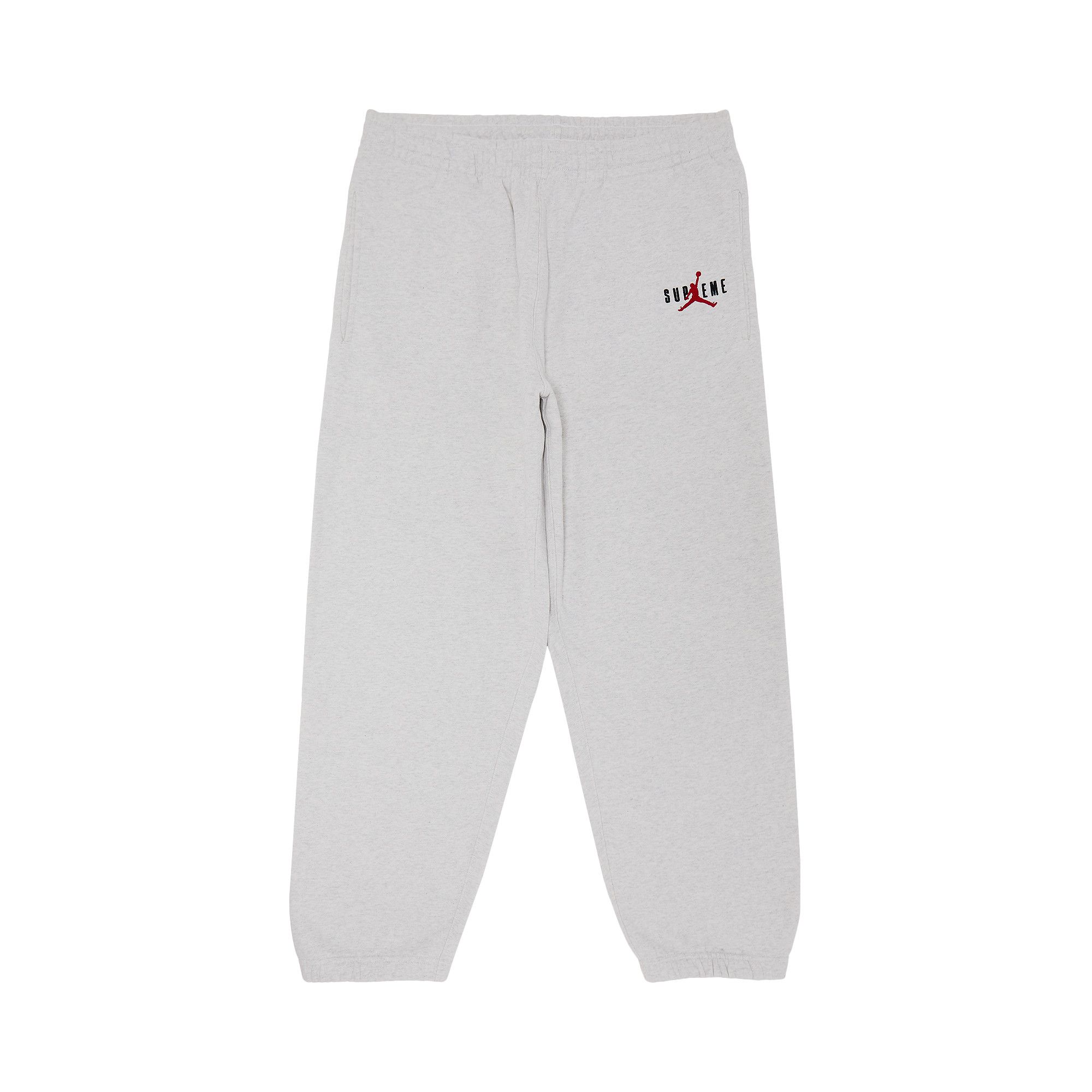 Supreme Jordan Sweatpant (FW24) Ash Grey Men's - FW24 - US
