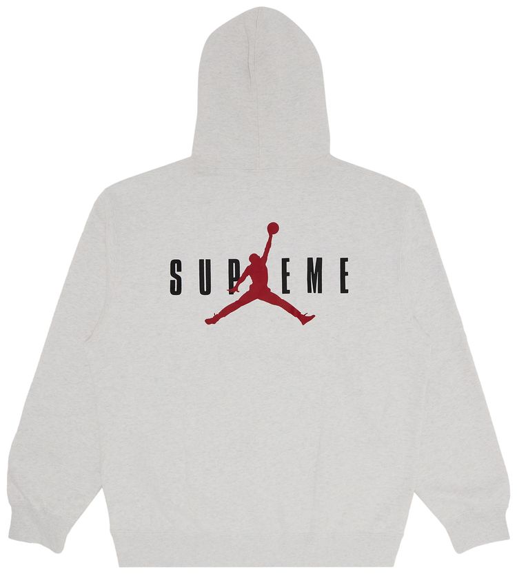 Supreme x Jordan Hooded Sweatshirt Ash Grey