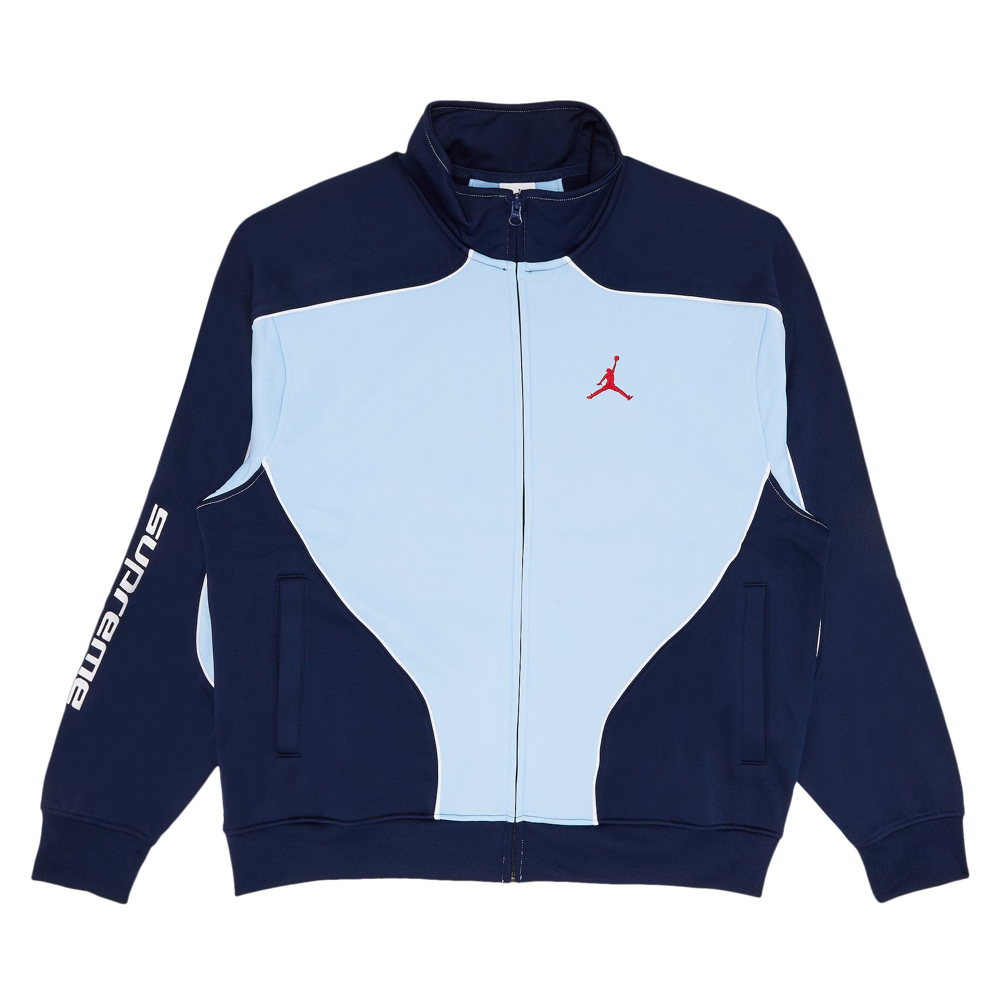 Blue and white jordan jacket outlet