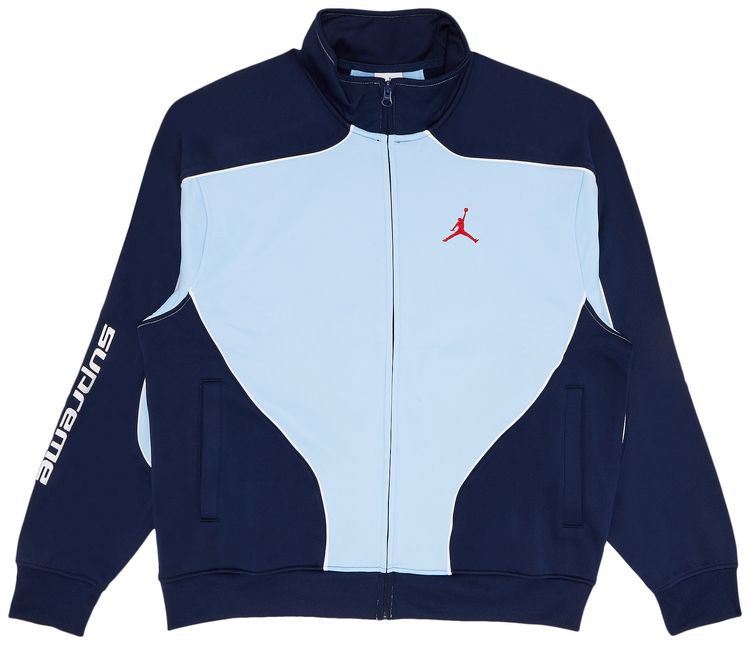 Supreme x Jordan Tricot Track Jacket Light Blue