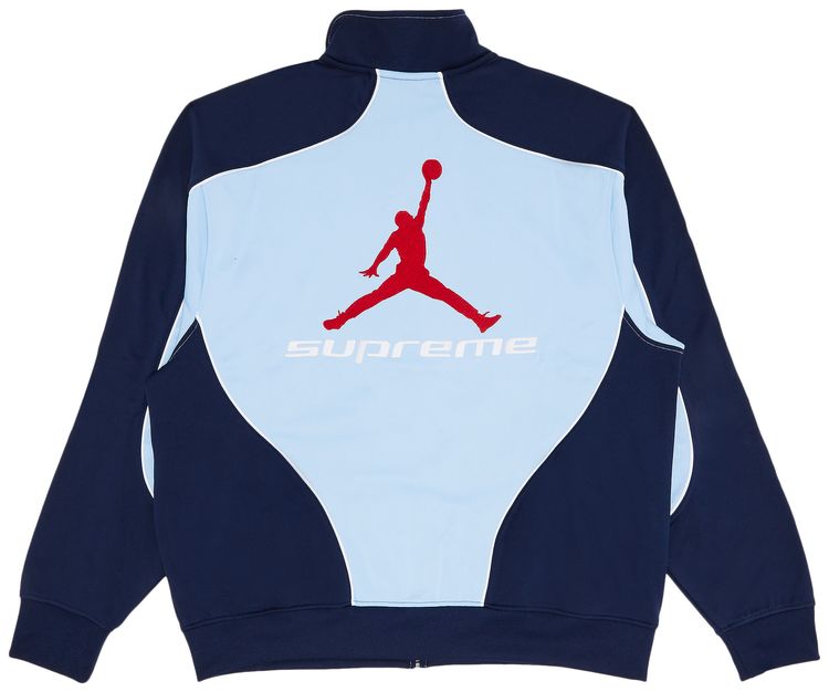 Supreme x Jordan Tricot Track Jacket Light Blue