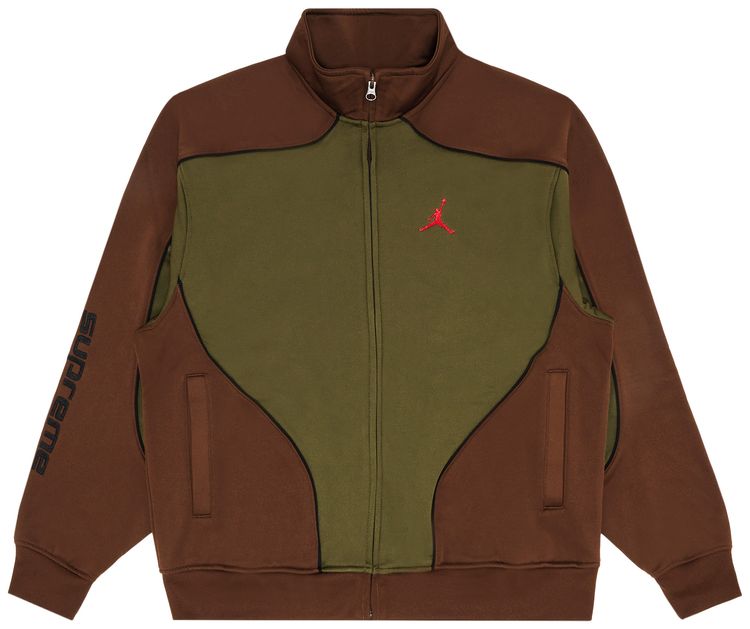 Supreme x Jordan Tricot Track Jacket Olive