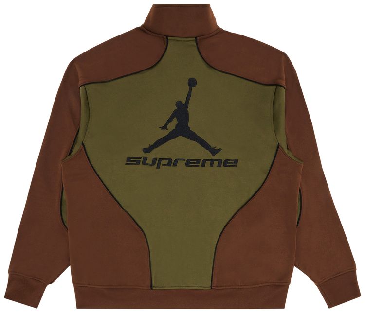 Supreme x Jordan Tricot Track Jacket Olive