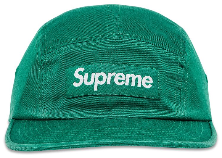 Supreme Washed Chino Twill Camp Cap Green