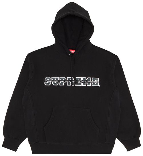 Buy Supreme Collegiate Acronym Hooded Sweatshirt #39 Black #39 FW24SW6