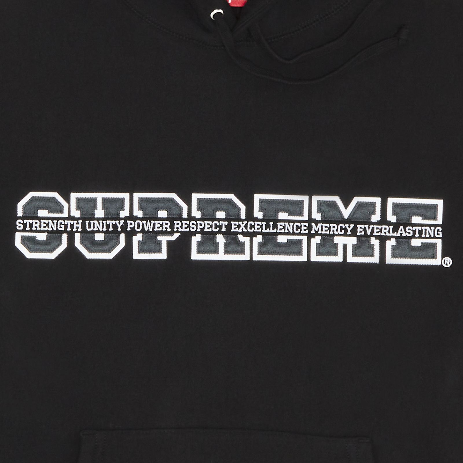 Buy Supreme Collegiate Acronym Hooded Sweatshirt #39 Black #39 FW24SW6