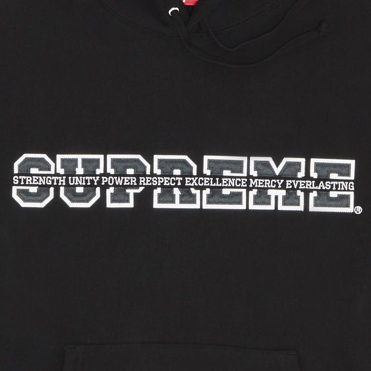 Supreme Collegiate Acronym Hooded Sweatshirt Black