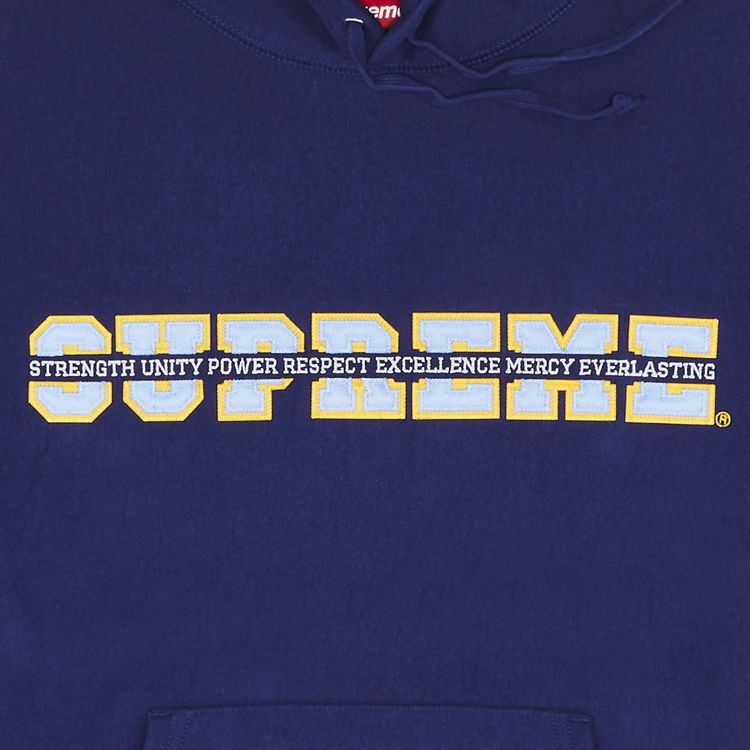 Supreme Collegiate Acronym Hooded Sweatshirt Dark Royal