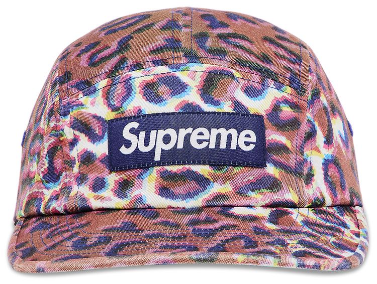 Supreme Washed Chino Twill Camp Cap Leopard