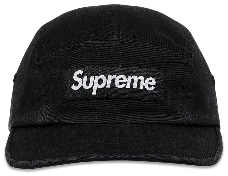 Supreme Washed Chino Twill Camp Cap Black
