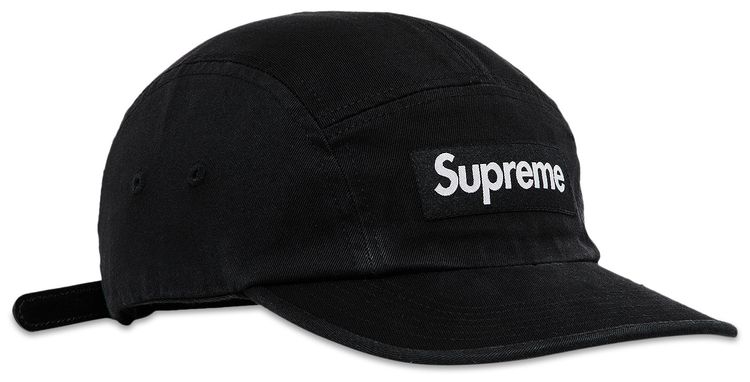 Supreme Washed Chino Twill Camp Cap Black