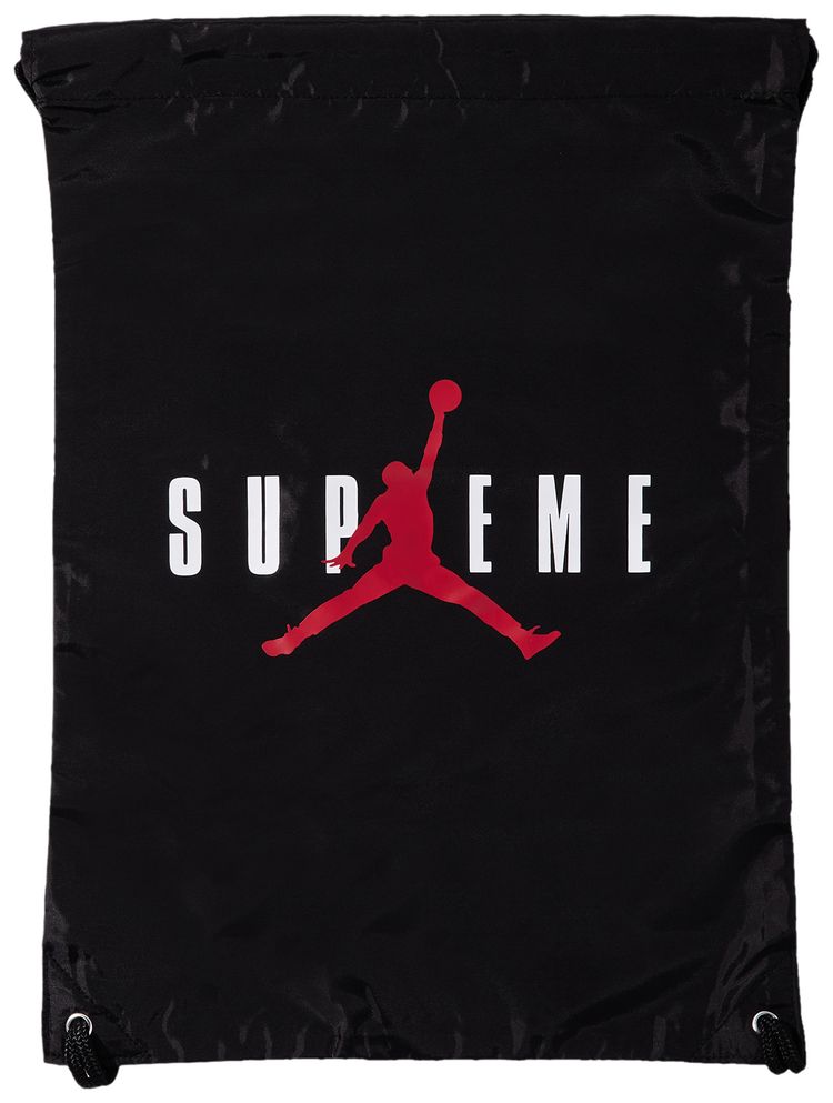 Supreme x Jordan Drawstring Bag Black