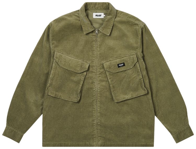 Palace Cord PDU Overshirt Olive