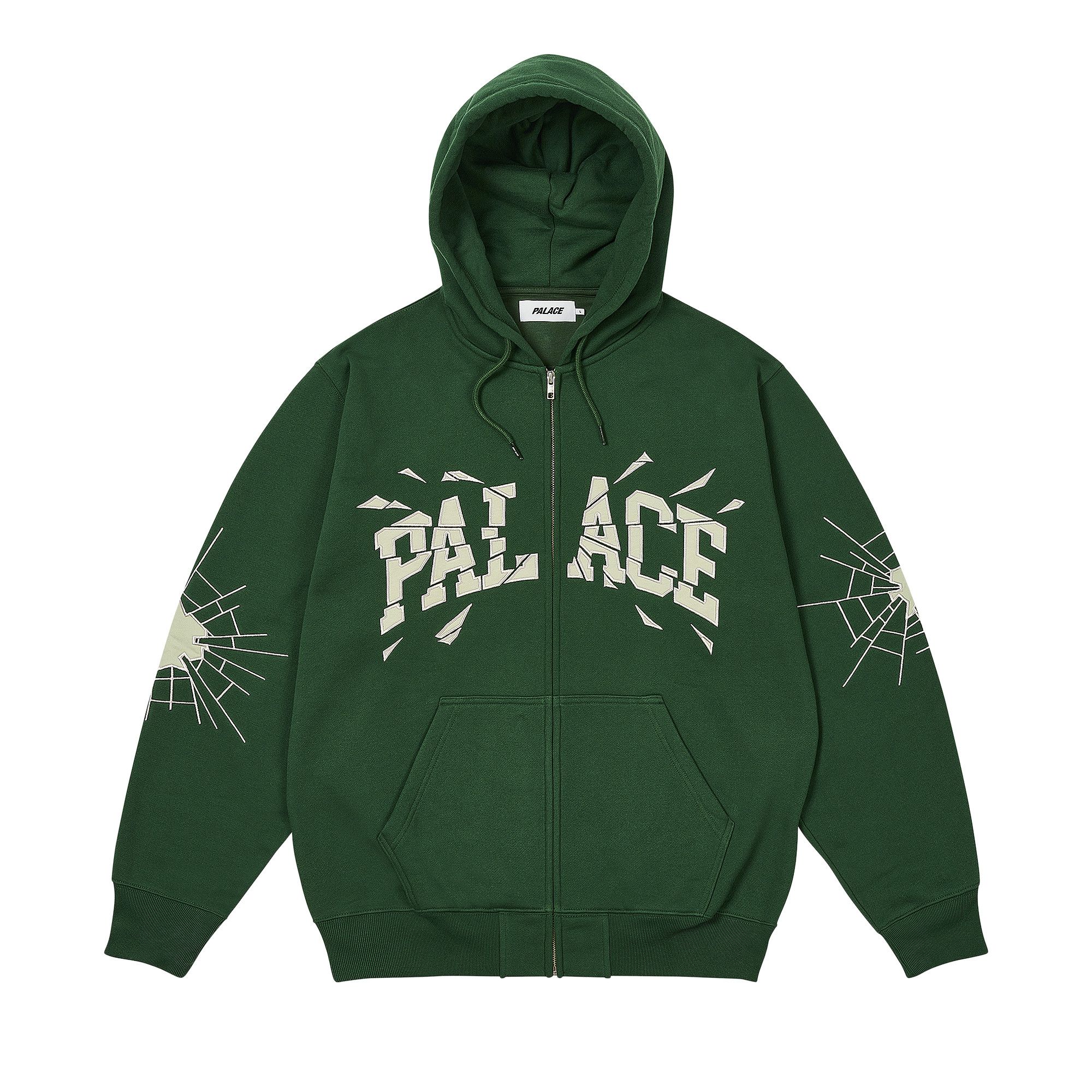Buy Palace Shatter Zip Hood 'Racey Green' - P27CS103 | GOAT
