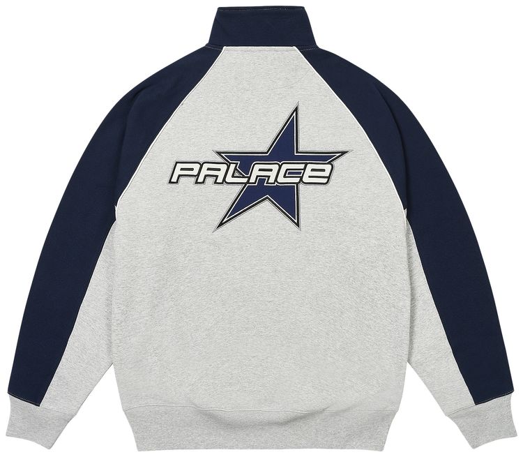 Palace Palstar 14 Zip Grey Marl