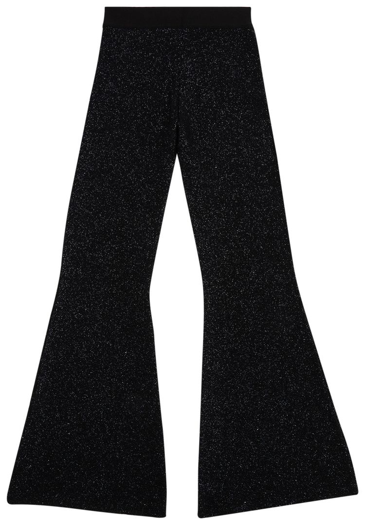 Palm Angels Logo Tape Lurex Pants BlackBlack