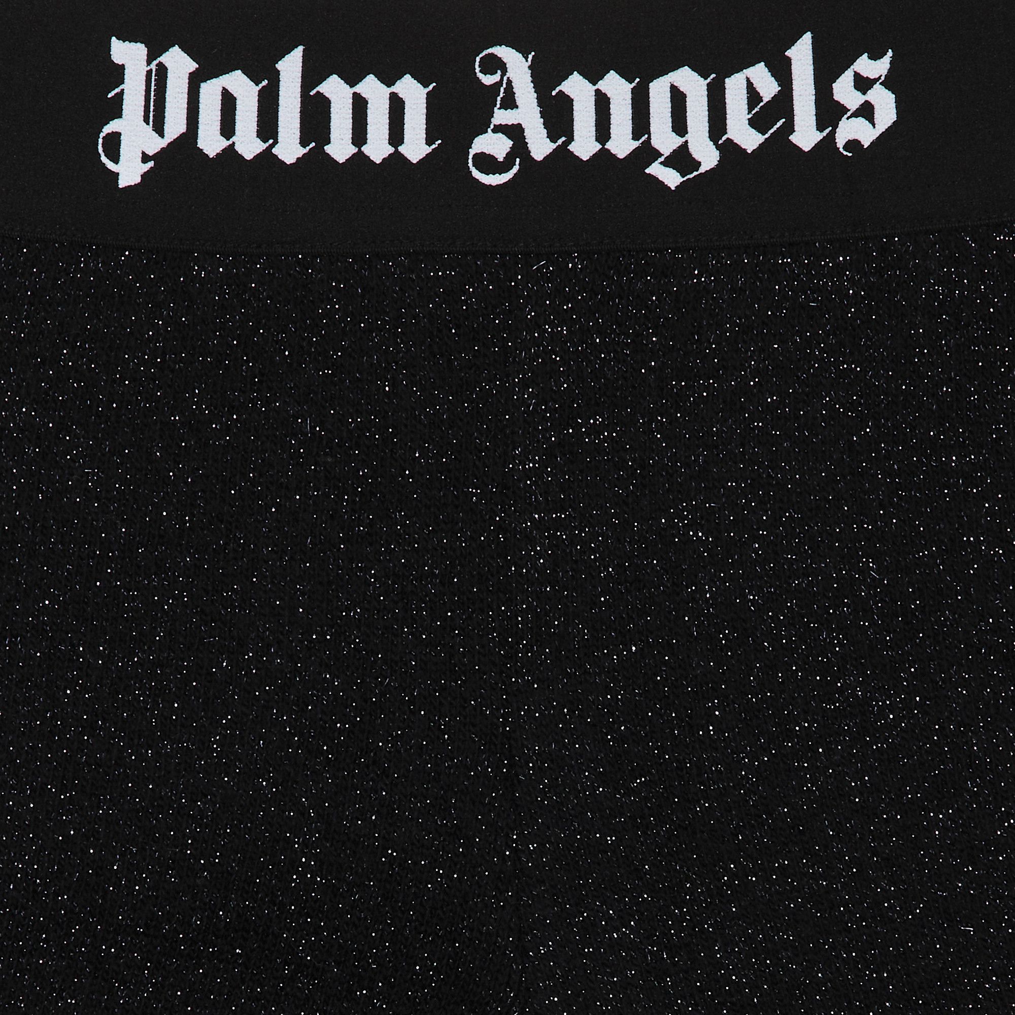 パンツ PALM ANGELS 'Logo Tape' pants Black  PWHG021F24KNI0011010 Buy Palm Angels Logo Tape Lurex Pants 'Black/Black