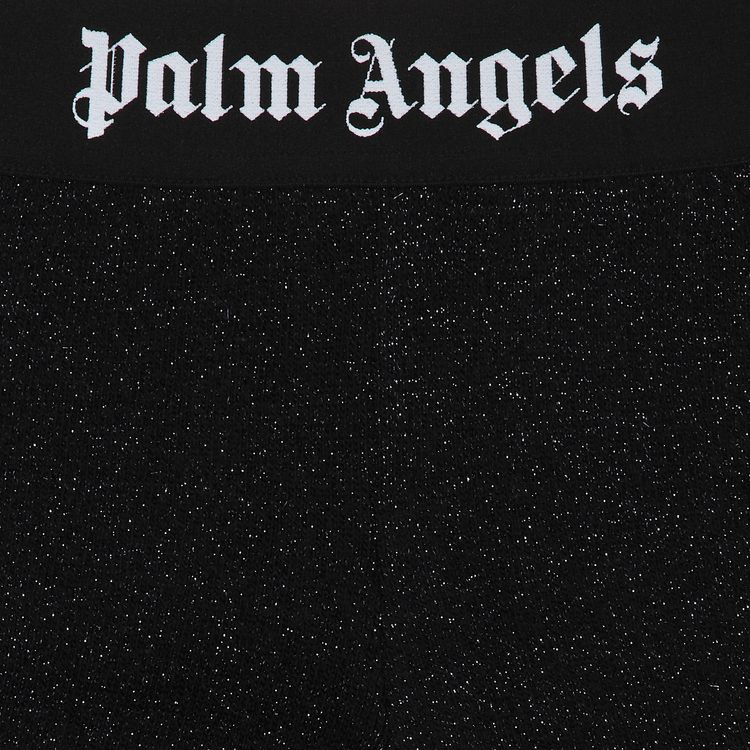 Palm Angels Logo Tape Lurex Pants BlackBlack
