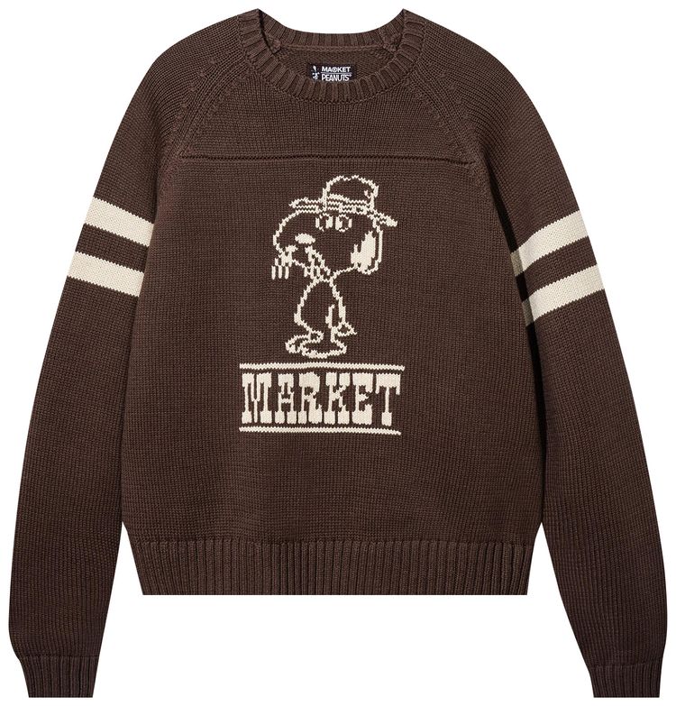 Market Peanuts Spike Knit Sweater Brown