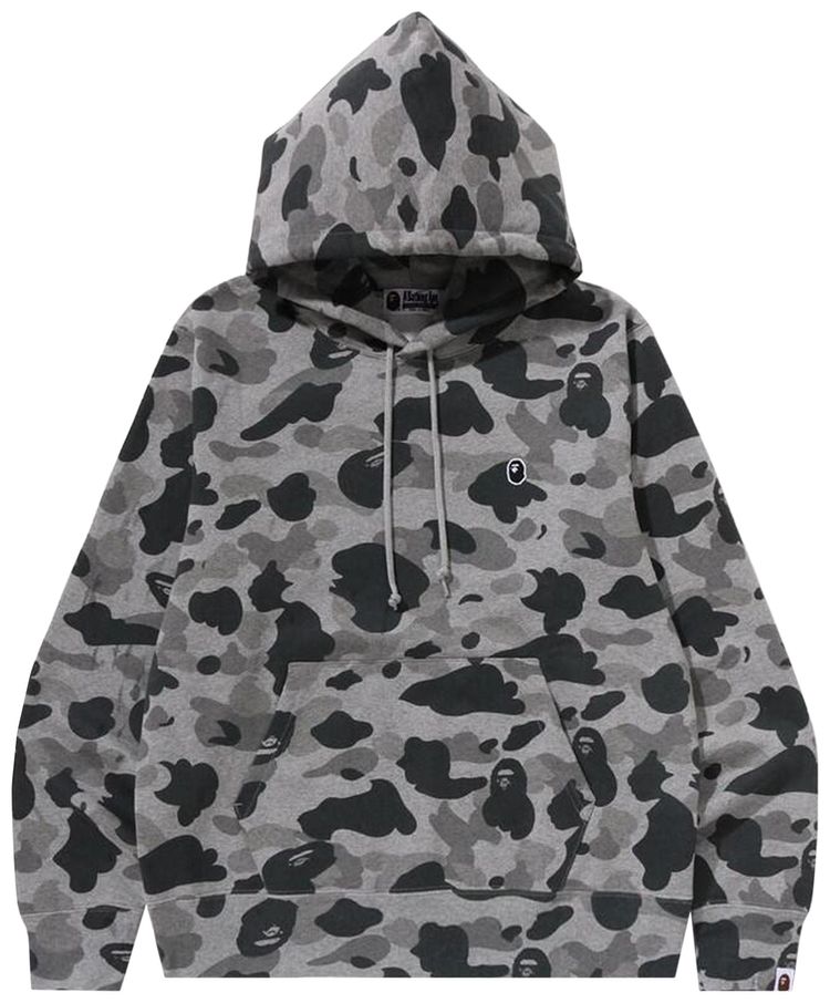 BAPE Heather Grey Camo Pullover Hoodie Grey