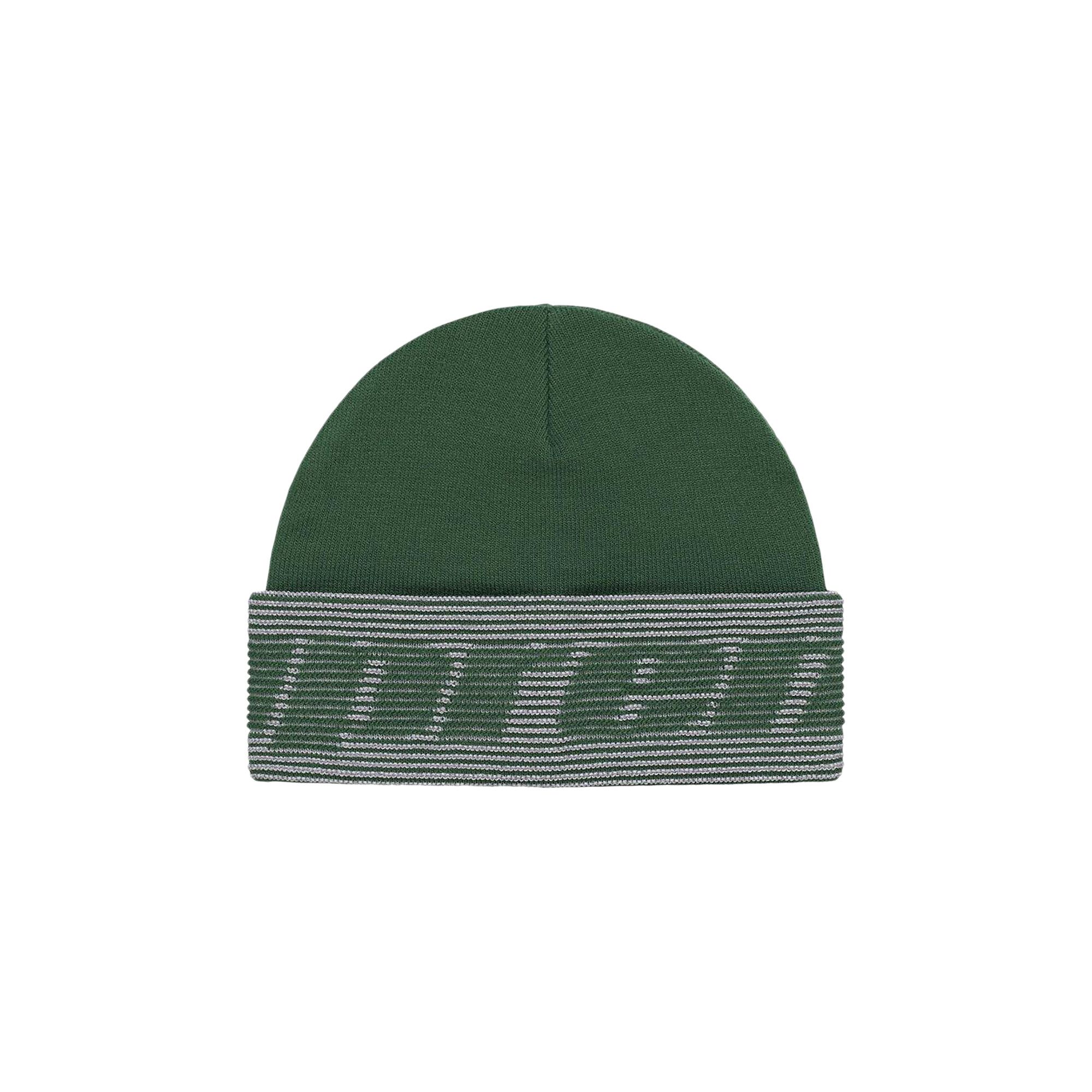 Supreme Reflective Jacquard Beanie 'Dark Green'