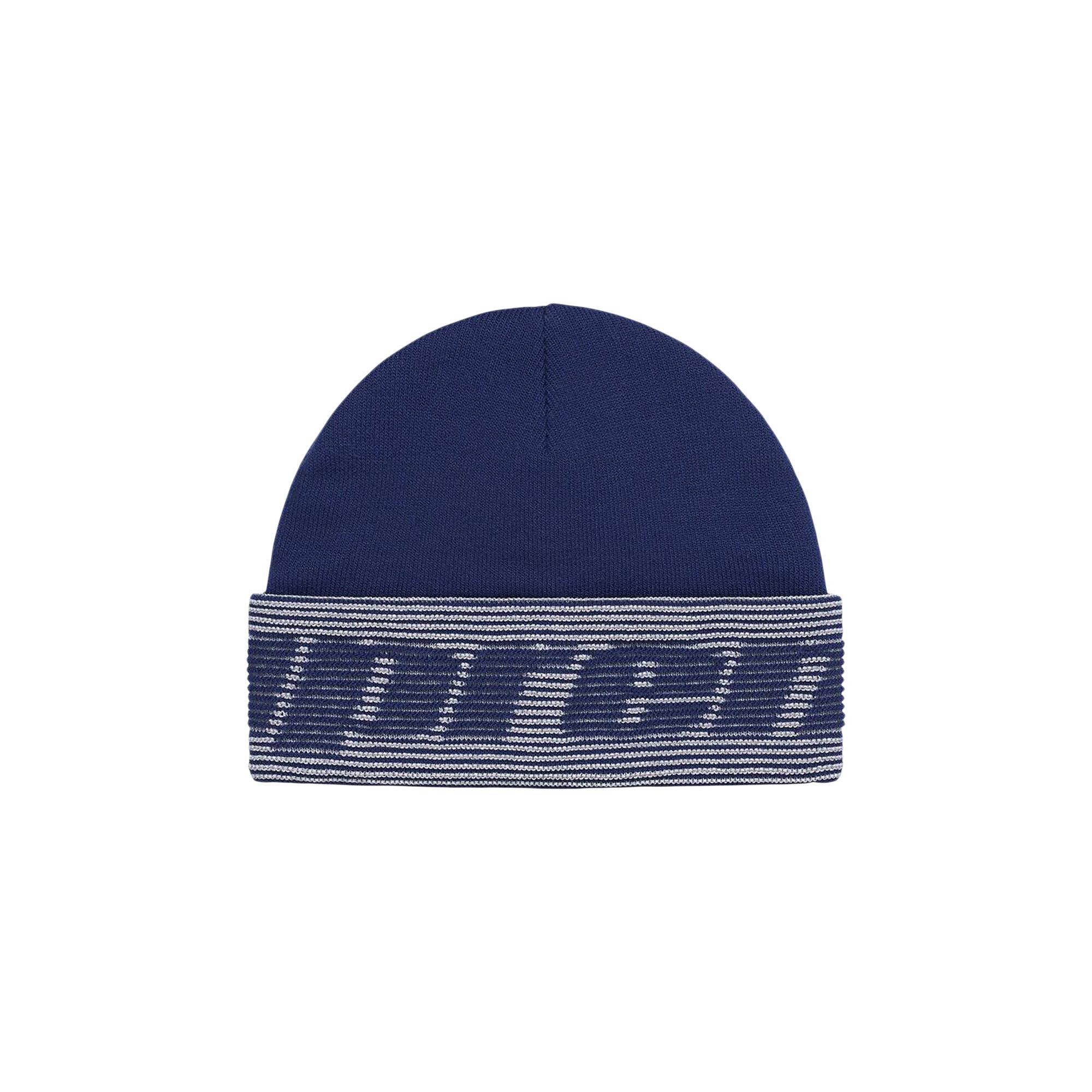 Supreme Reflective Jacquard Beanie 'Navy'