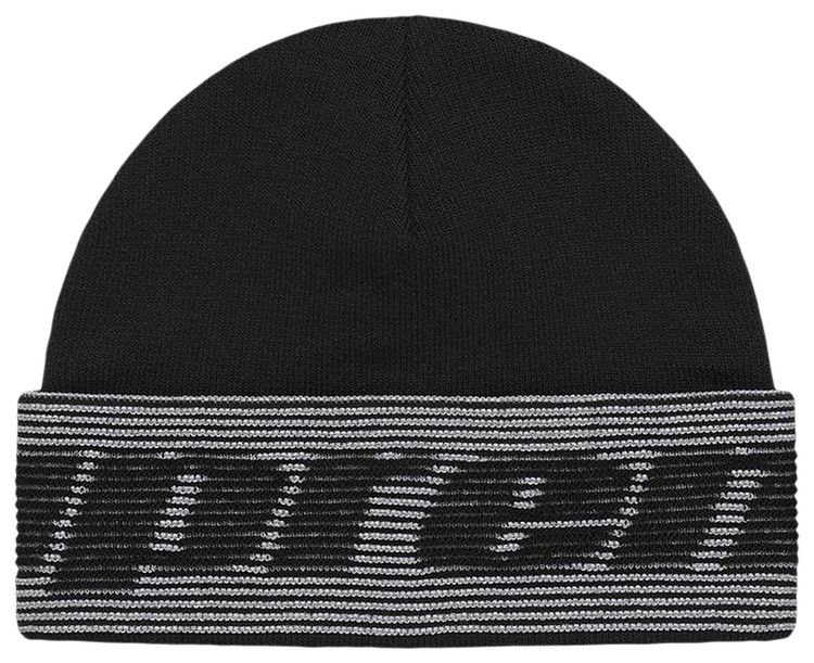 Supreme Reflective Jacquard Beanie Black
