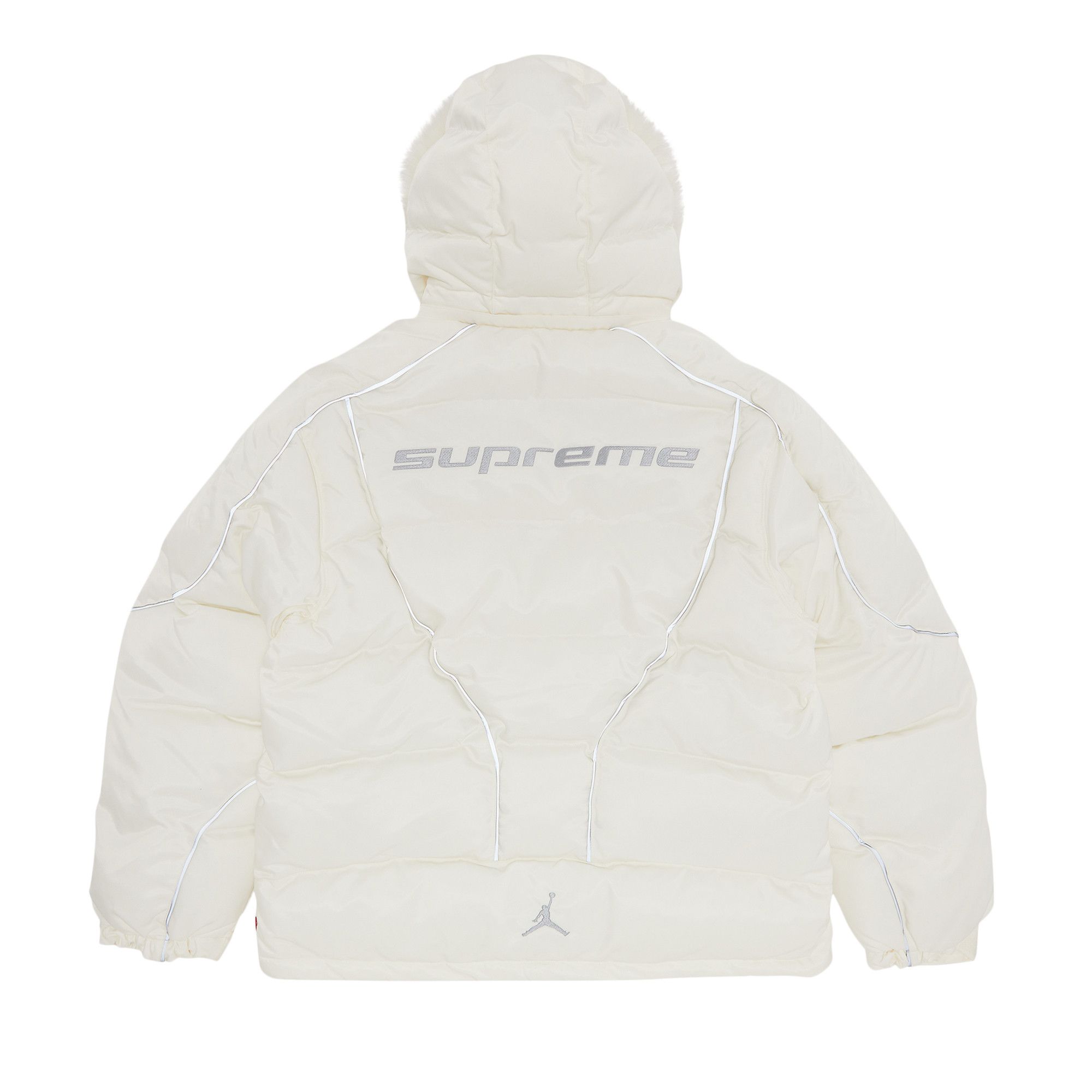 Size l Supreme x Jordan Puffer Jacket White