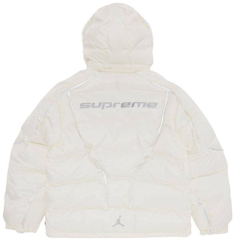 Supreme x Jordan Puffer Jacket White