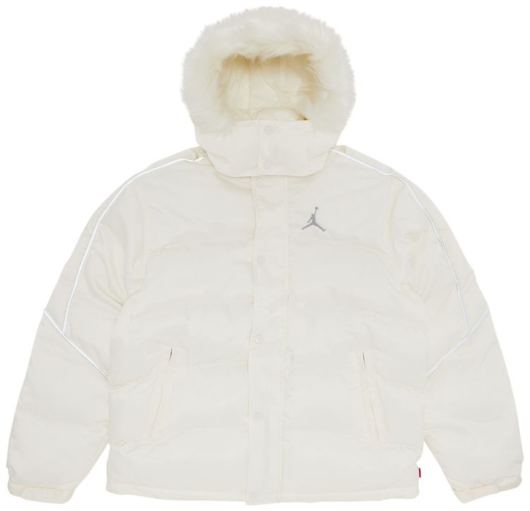 Supreme x Jordan Puffer Jacket White