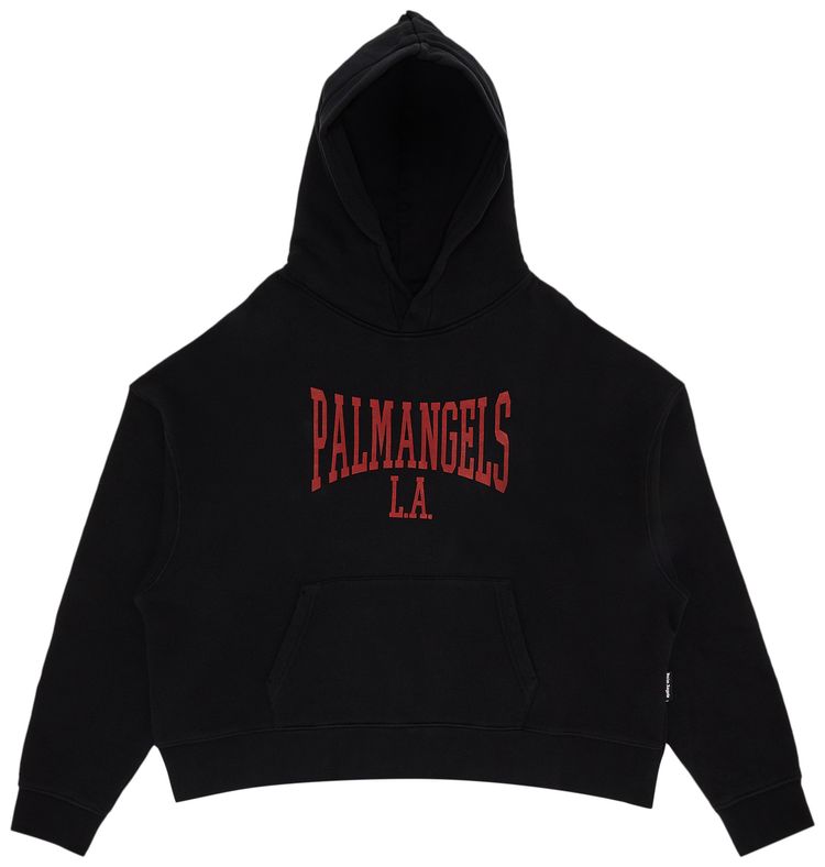 Palm Angels College Hoodie BlackDark Red