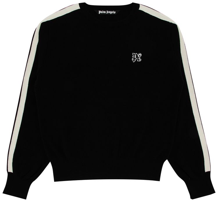 Palm Angels Monogram Track Sweater BlackOff White