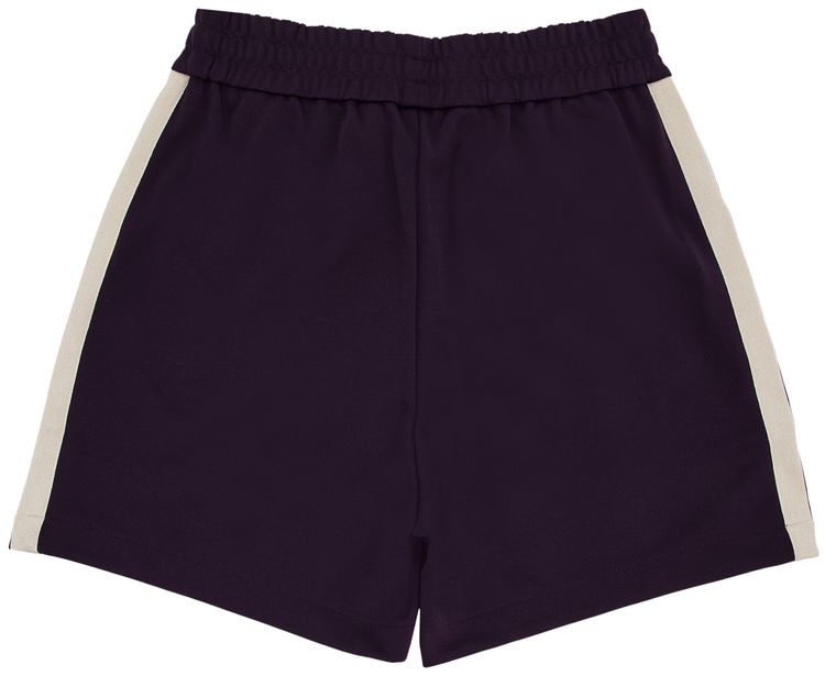 Palm Angels Classic Logo Track Shorts Dark PurpleOff White