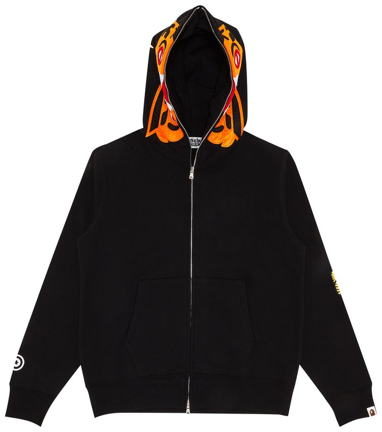BAPE Tiger Full Zip Hoodie Black