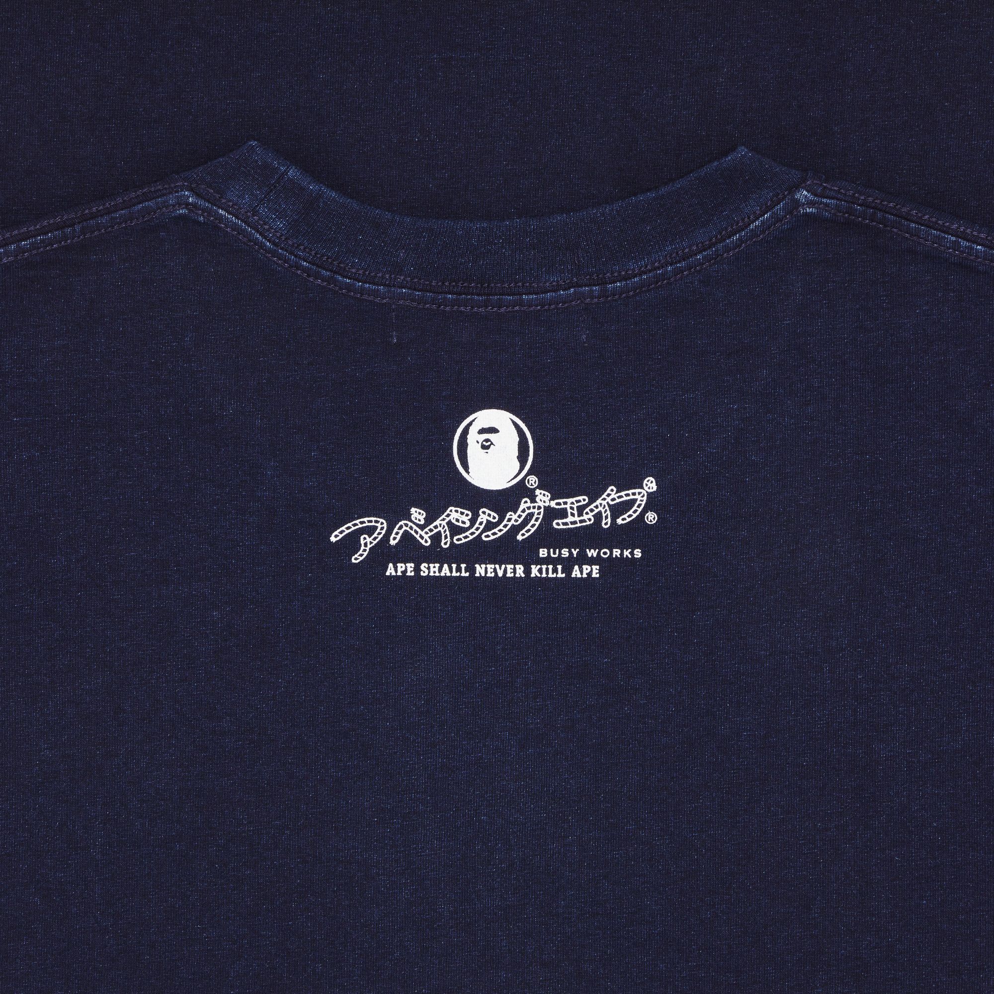 【A BATHING APE】APE HEAD INDIGO TEE BAPE Ape Head Bapesta Indigo Tee Blue/Indigo Men's - US