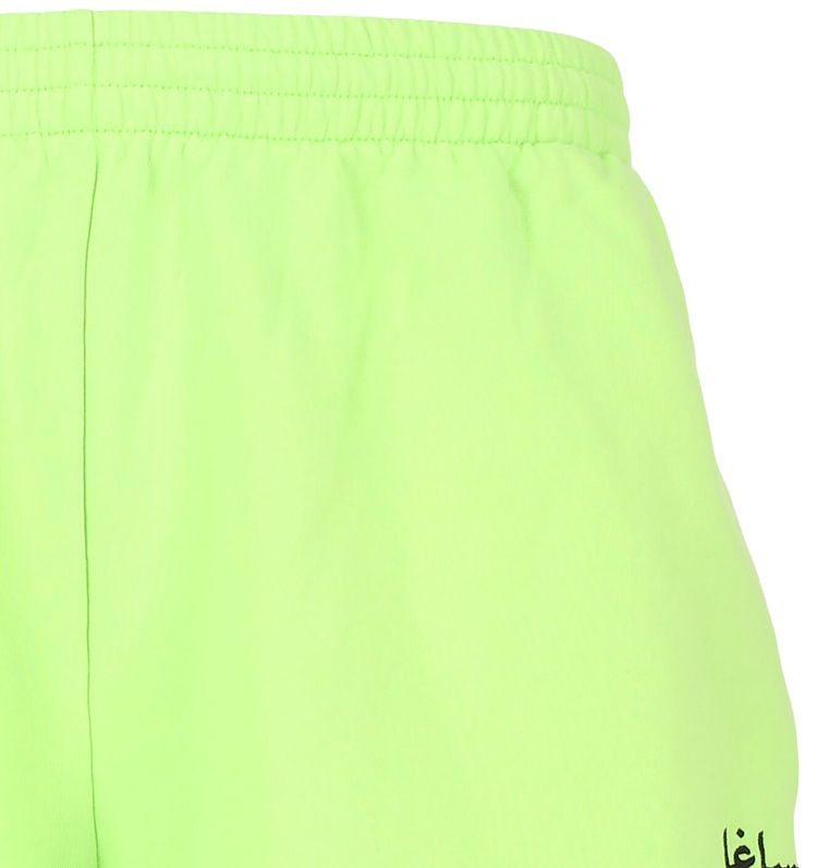 Balenciaga Sweat Shorts Green FluorescentBlack