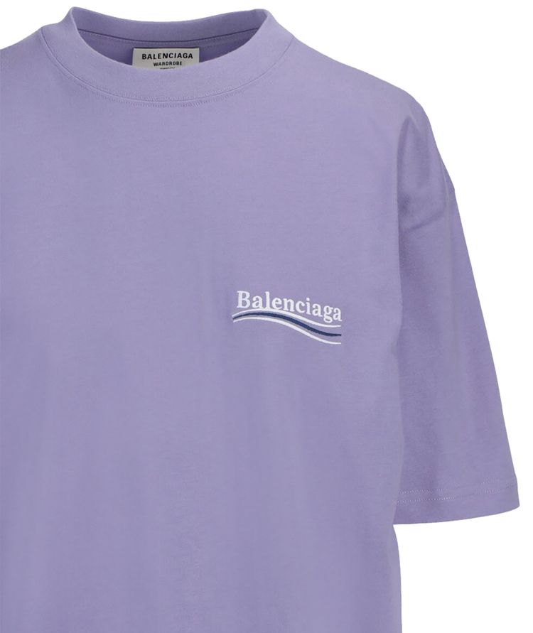 Balenciaga Political Campaign T Shirt Purple