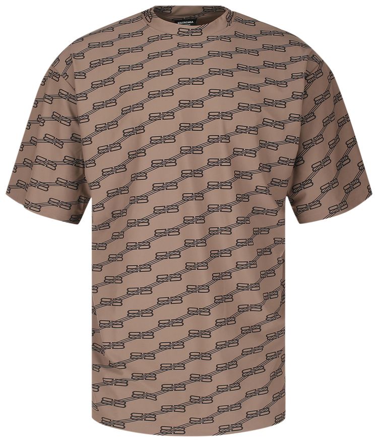 Balenciaga Monogram Swim T Shirt Beige