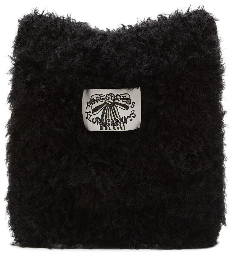 Acne Studios Fluffy Square Beanie Black