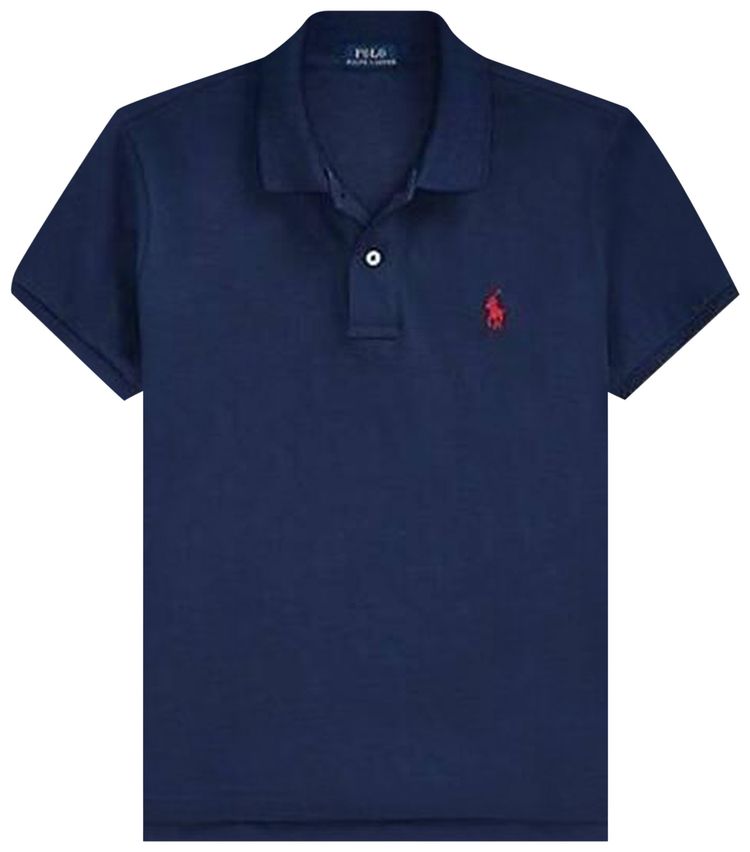 Polo Ralph Lauren Basic Mesh Fit Classic Short Sleeve Knit Newport NavyRed