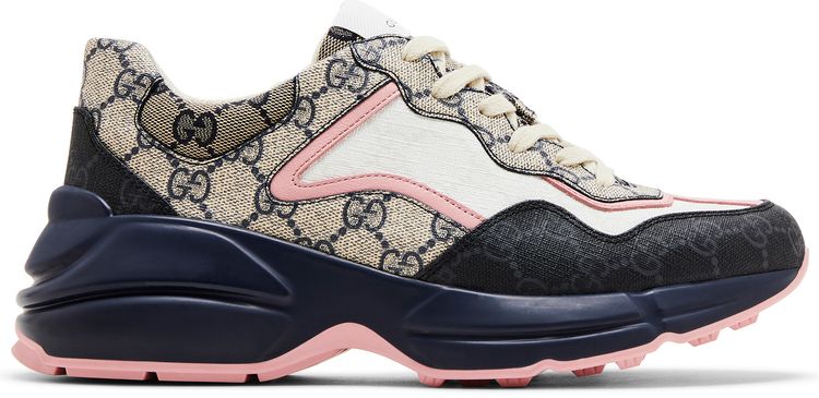 Gucci Wmns Rhyton Sneaker Beige Blue Monogram