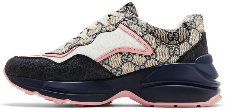 Gucci Wmns Rhyton Sneaker Beige Blue Monogram